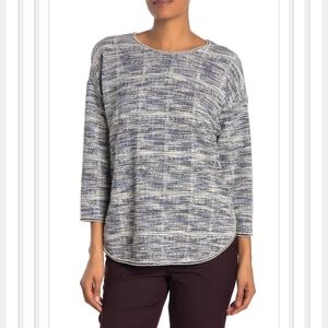 🆕 Max Studio Knit Tweed drop-Shoulder Top